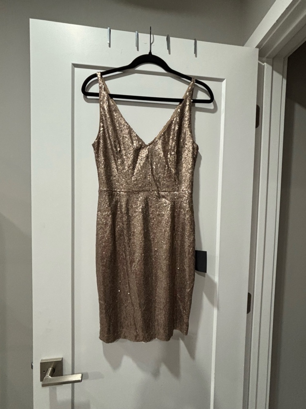 NWT- Lulu's Gold Sequin Mini Slip Dress